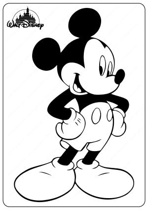 Printable Disney Mickey Mouse PDF Coloring Pages