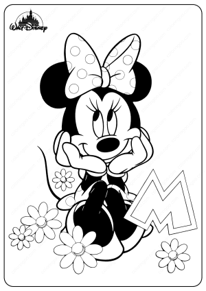Printable Disney Minnie Mouse PDF Coloring Pages