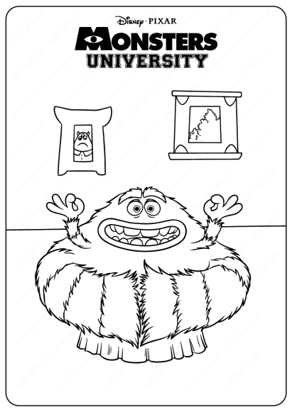 printable monsters university art coloring pages