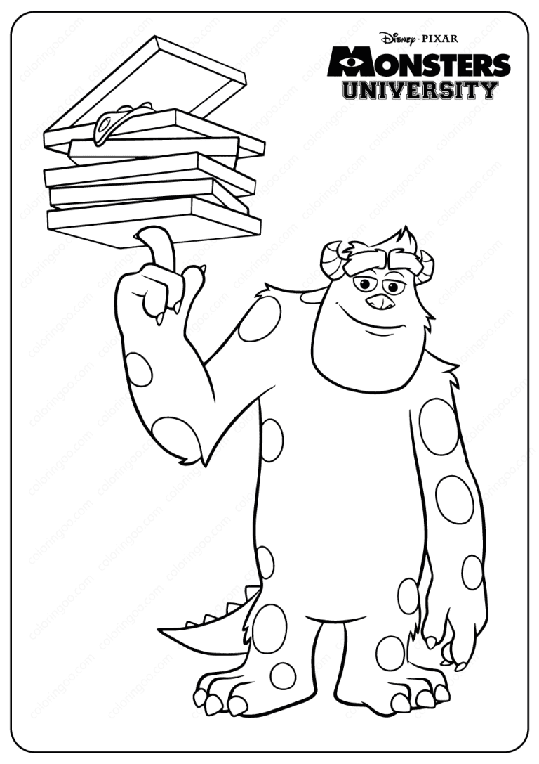 Printable Monsters Inc Mike & Celia Coloring Pages - Free Printable ...