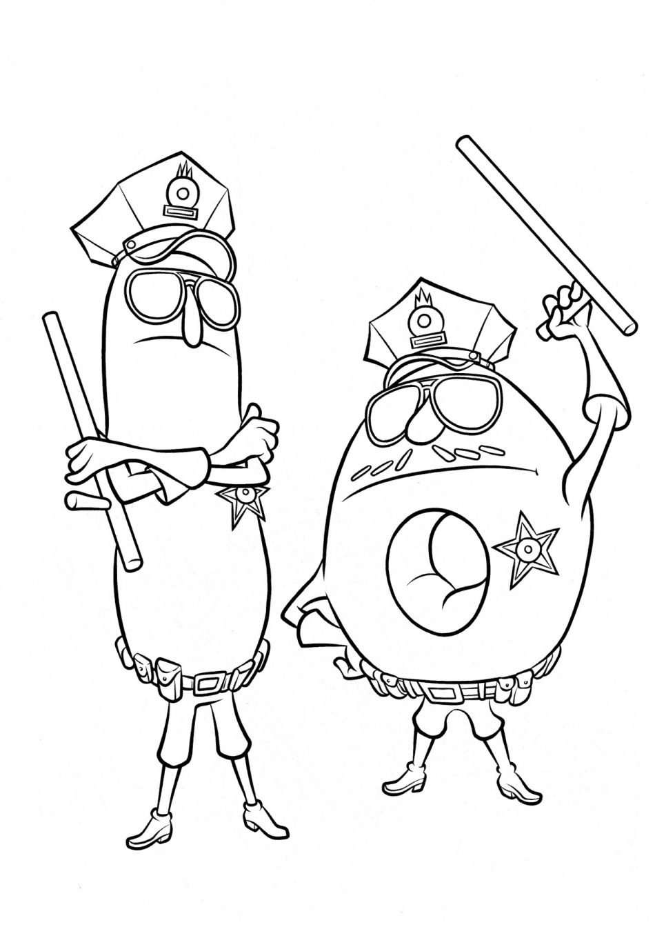 Disney Donut Police Officers Coloring Pages