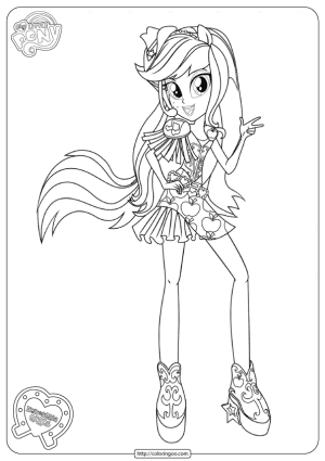 Equestria Girls Rainbow Rocks Applejack Coloring Pages th