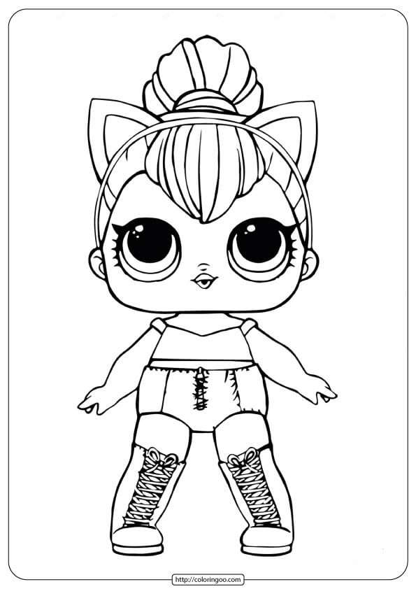 Free Lol Doll Coloring Sheets Kitty Queen th