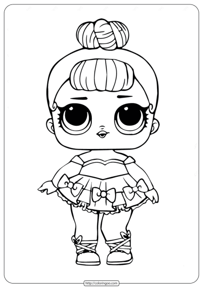 LOL Doll Miss Baby Glitter coloring pages