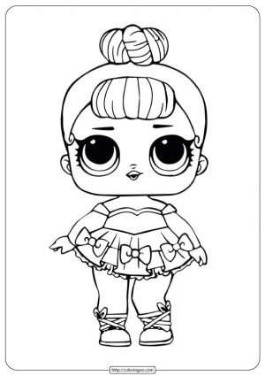 LOL Surprise Doll Miss Baby Glitter Coloring Pages