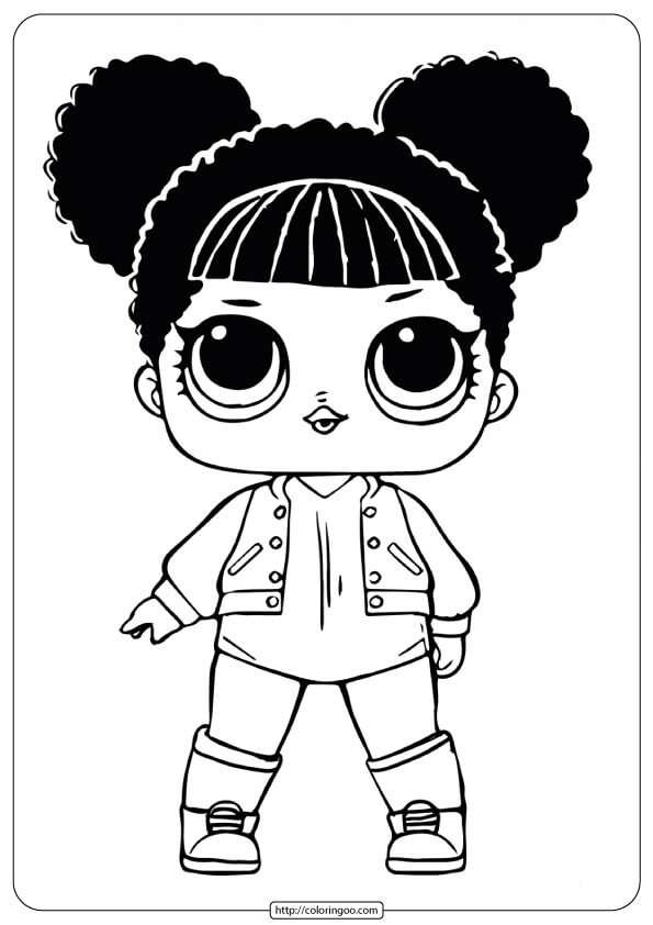 Free LOL Surprise Dolls Hoops Coloring Pages