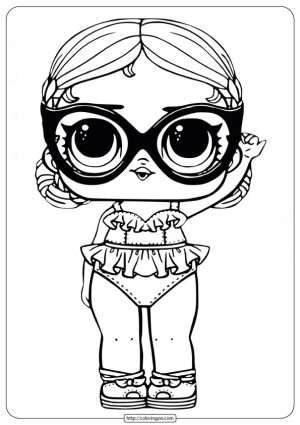 LOL Surprise Doll Coloring Pages Vacay Babay