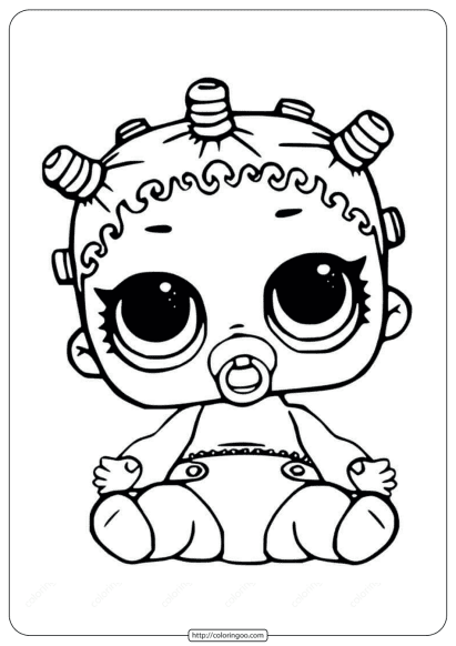 LOL Surprise Dolls Coloring Pages Lil Cosmic Queen