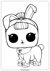 LOL Surprise Pets Coloring Page Crystal Bunny