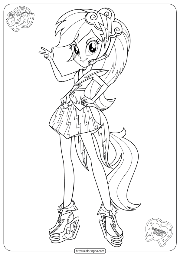 MLP Equestria Girls Rainbow Rocks Coloring Pages