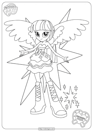 MLP Equestria Girls Twilight Sparkle Coloring Pages