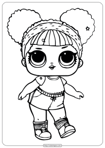 Printable Lol Doll Coloring Pages Hoops MVP Glitter