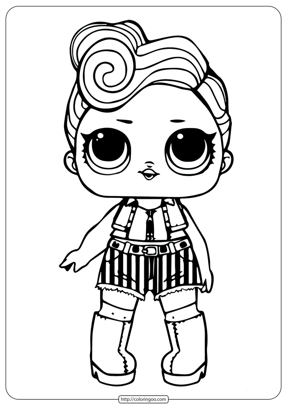 Printable Lol Doll Coloring Sheets Funky