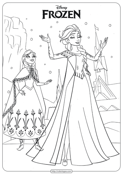 disney frozen anna elsa coloring pages