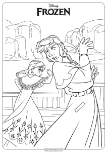 disney frozen anna hans coloring pages