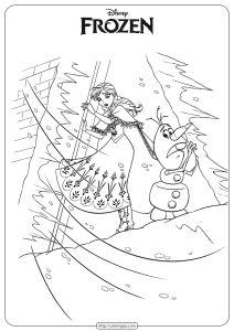 disney frozen anna olaf coloring pages