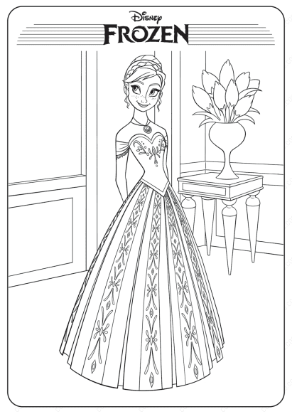 disney frozen anna pdf coloring pages