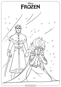 disney frozen elsa hans coloring pages