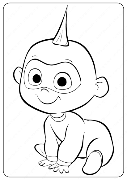 disney incredibles 2 toddler coloring pages