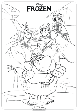 disney kristoff anna and trolls coloring pages