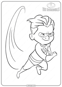 disney the incredibles dash coloring pages