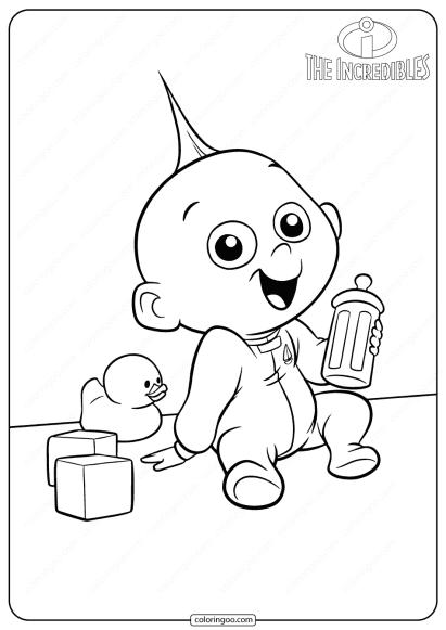 disney the incredibles jack jack coloring pages