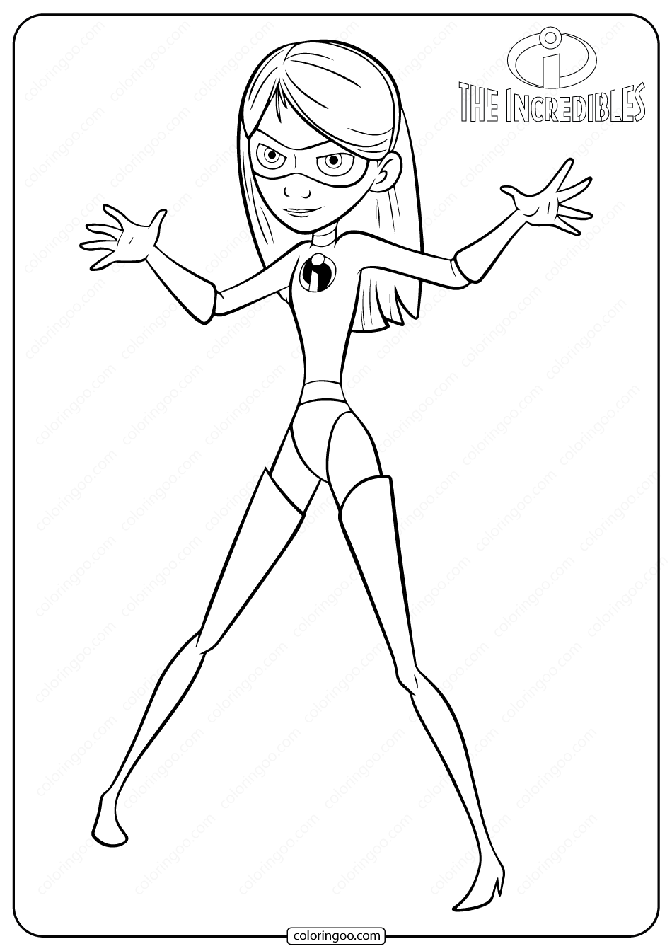 disney the incredibles violet pdf coloring pages