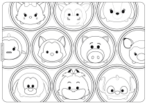 Disney Tsum Tsum Bubbles Coloring Pages
