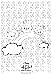 Disney Tsum Tsum Rainbow Coloring Pages