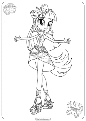 MLP Equestria Girls Coloring Page New Rainbow Rocks