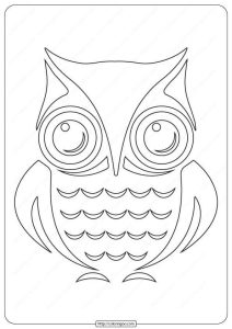 free printable owl coloring page outline