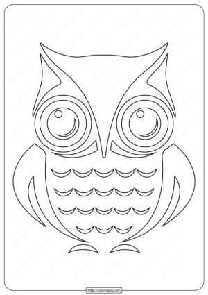Printable Animals Owl Outline Coloring Pages