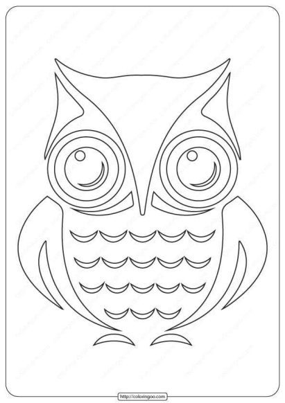 free printable owl coloring page outline