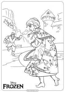 frozen anna and kristoff coloring page