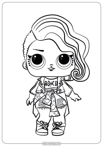 lol surprise rocker doll coloring pages