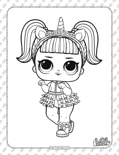 lol surprise unicorn coloring page