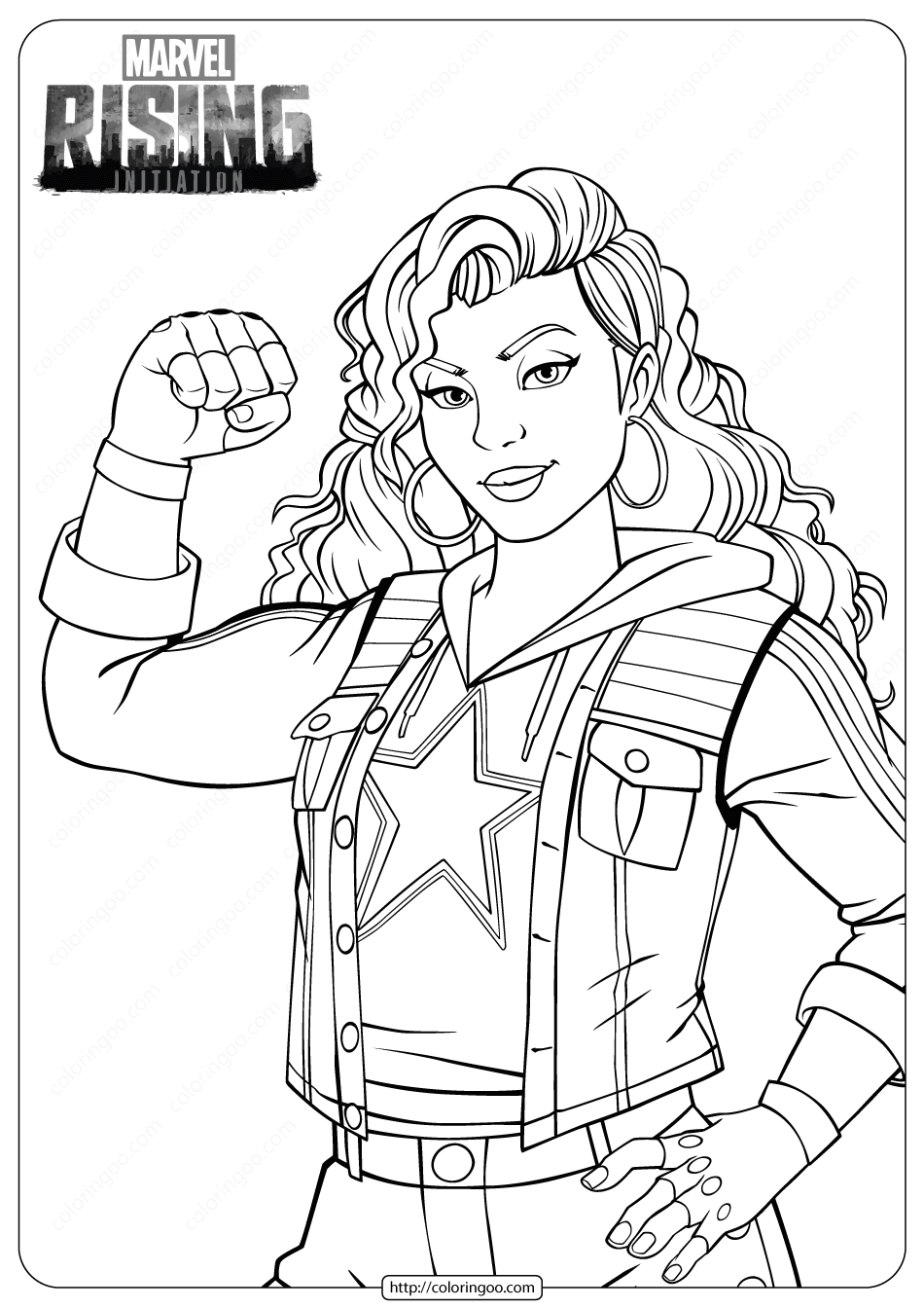 marvel rising miss america coloring pages