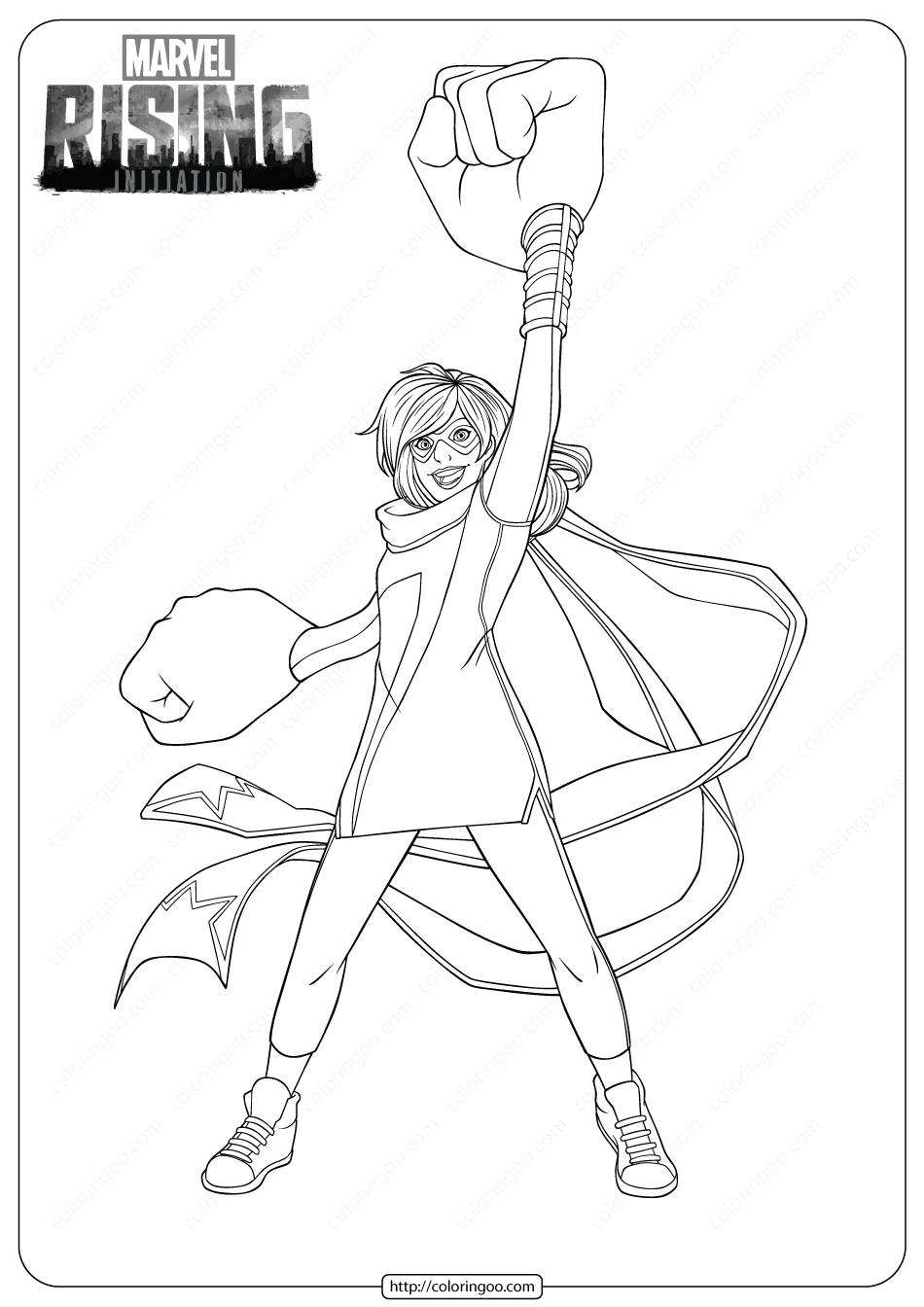 Disney Marvel Rising Ms Marvel Coloring Pages