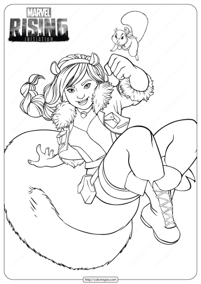 marvel rising squirrel girl coloring pages