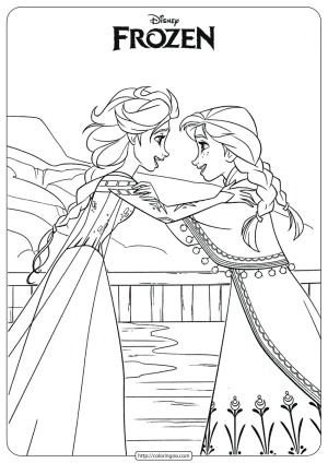 Printable Anna and Elsa Coloring Pages