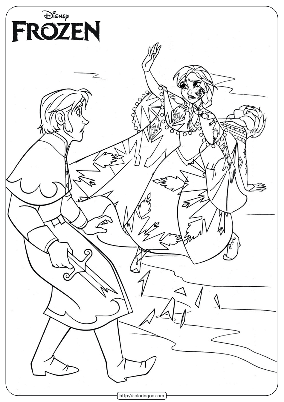 printable frozen anna hans coloring pages