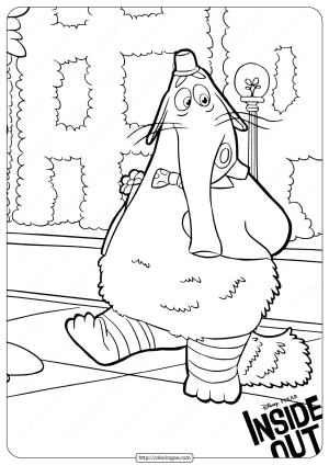 Printable Inside Out Bing Bong Coloring Pages