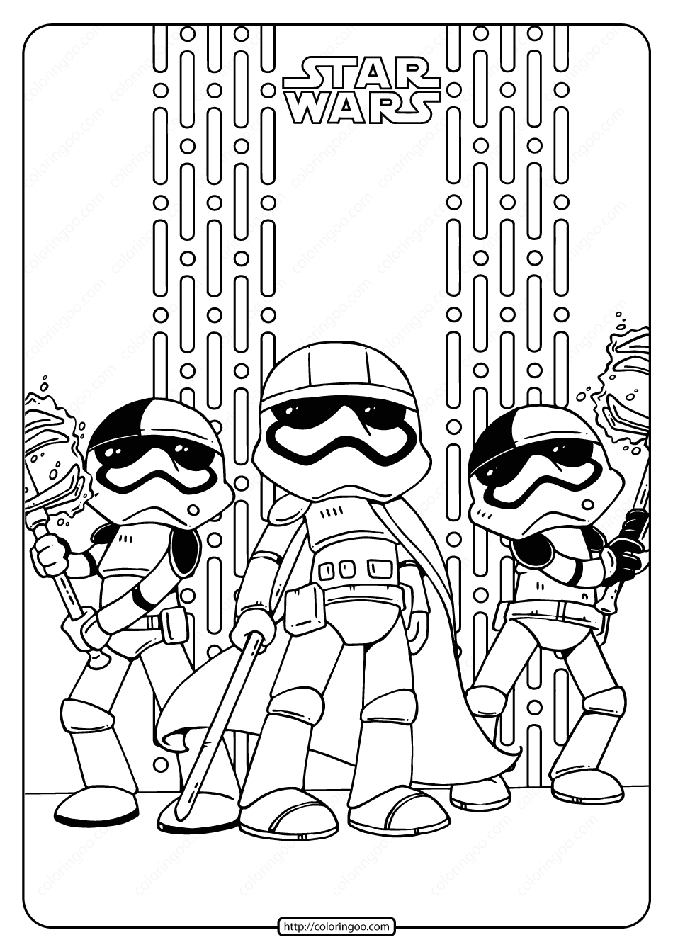 Printable Star Wars Captain Phasma Coloring Pages