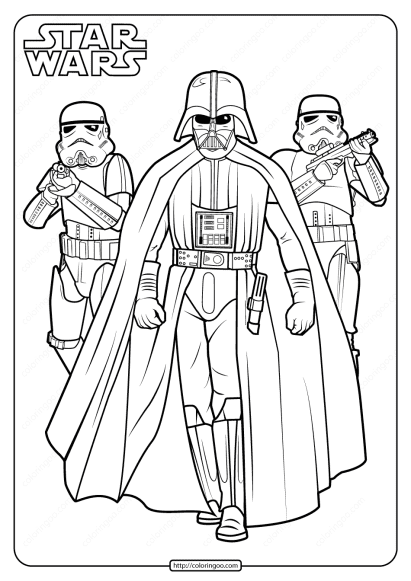 printable star wars darth vader coloring pages