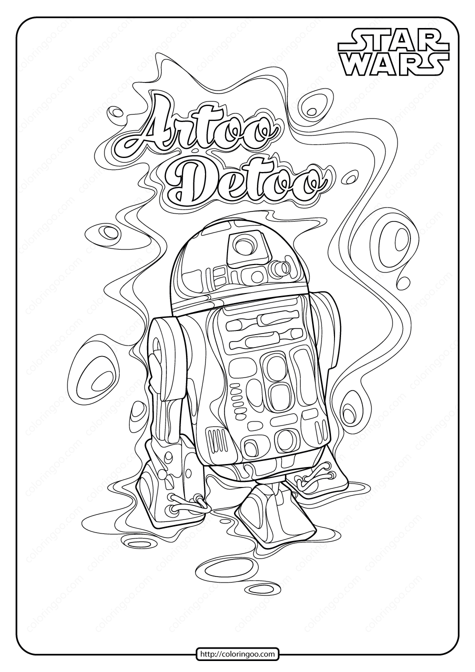 Printable Star Wars R2 D2 Coloring Pages