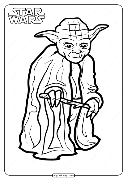 printable star wars yoda coloring pages