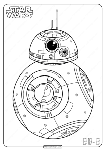 star wars bb 8 printable coloring page book