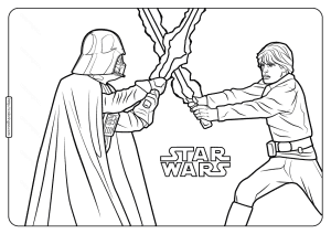 Star Wars Darth Vader and Luke Coloring Pages
