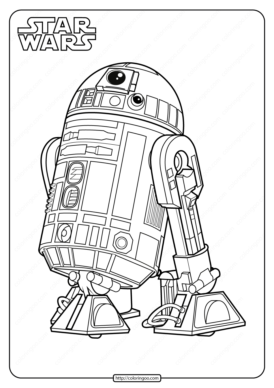 Star Wars R2D2 Printable Coloring Pages Book