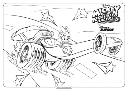 Mickey And The Roadster Racers Daisy Coloring Page